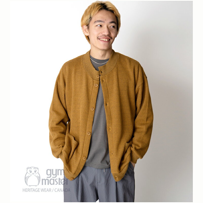 gym master(ジムマスター) 公式ローゲージ鹿の子カーディガン|カーディガン 羽織り 鹿の子 メンズ レディース 長袖 無地 ドライ ローゲージ 鹿の子...