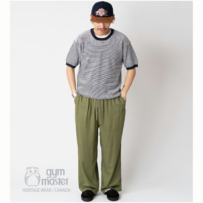 gym master(ジムマスター) 公式ハイゲージニットボーダークルーネックメンズ｜レディース｜半袖｜カットソー｜Tシャツ｜おしゃれ｜かっこいい｜カジュアル|ストリート|男女兼用｜ユニセックス｜夏｜海外発送｜ブランド｜G3217