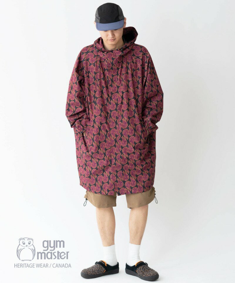 gym master 公式ハッピーペイントレインコート|レインウェア カッパ 雨具 雨がっぱ アウター 防水 防風 撥水 雨天 アウトドア フェス フジロック ...