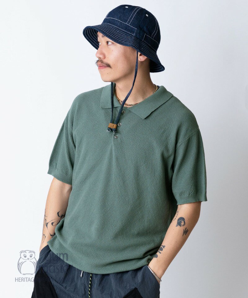 gym master(ジムマスター) 公式ハイゲージニットポロメンズ|レディース|半袖|カットソー|ポロ|ギフト|父の日|おしゃれ|かっこいい|カジュアル|スト...