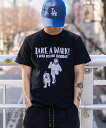 gym master 公式5.6oz TAKE A WALK Tee|プリントtシャツ メンズ レディース ユニセックス 丸首 クルーネック 半袖 部屋着 綿100% 夏服 カジュアル おもしろい かわいい おしゃれ 白 黒 T恤衫|ジムマスター G551779