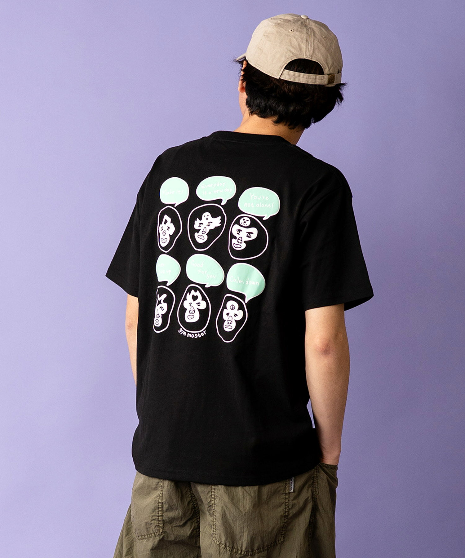 gym master 公式 7.4oz Good for you Tee｜Tシャツ カットソー トップス 夏服 春夏 メンズ レディース 半袖 部屋着 覆面レスラー かわいい おもしろい かっこいい おしゃれ 刺繍Tシャツ カジュアル グレー 黒 白 ｜G721700 ジムマスター