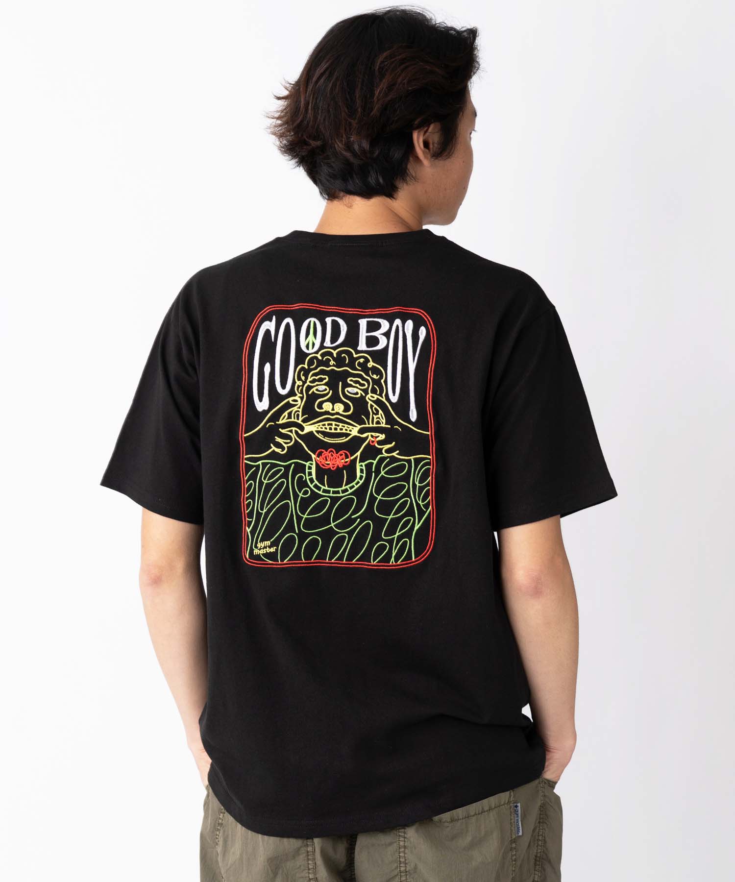 乐天商城 - gym master 公式 7.4oz GOOD BOY 刺繍Tee｜Tシャツ カットソー トップス 夏服 春夏 メンズ レディース 半袖Tシャツ 部屋着 刺繍 かわいい おもしろい かっこいい おしゃれ 刺繍Tシャツ カジュアル グレー 黒 白 水色 ブランド カラフル｜G721706ジムマスター