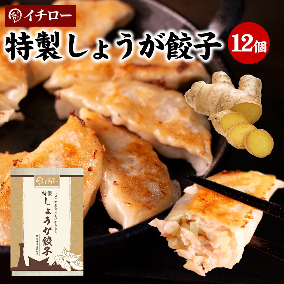 特製しょうが餃子12個 イチロー餃子 神戸餃子 神戸名物 生姜餃子 餃子セット うまい 餃子 こだわり お取り寄せ 箱入…