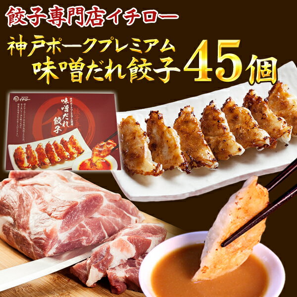 【本日ポイント2倍】ブランド豚 神戸ポークプレミアム味噌だれ餃子45個セット 餃子 ぎょうざ コロナ 応援 在庫処分 訳あり わけあり 食品 食品ロス 冷凍餃子 業務用 パチンコ 景品 [ポークプレミアム45個] 冷凍餃子 仕送り セット 贈答 敬老の日 お歳暮