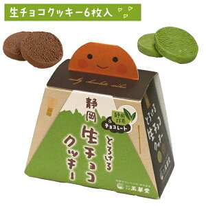 静岡とろける生チョコクッキー6枚入(抹茶、チョコ)【2020 クッキー 富士山 スイーツ 静岡 お土産 チョコ チョコレート】