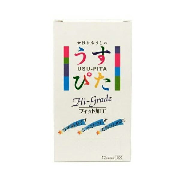 うすぴた1500 12個入り ジャパンメディカル コンドーム 避妊具 天然ゴム 超うす型 つぶ状凸起