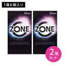 【2個セット】ZONE 6個入 コンドーム こんどーむ 避妊具 スキン 天然 ラテックス製 しなやか 柔らかい ゼリー 生感覚 ジェクス