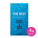 不二ラテックス ザ・ベスト COOL&DOT 8個入 4箱セット コンドーム コンドーム THE BEST クール＆ドット メントール ゼリー つぶつぶ 爽快 においカット