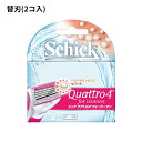 【お買い物マラソン限定 ポイント2倍】クアトロ4フォーウーマン 替刃 2個入 剃刀 カミソリ 女性用シェーバー うぶ毛処理 ムダ毛ケア 替刃 4枚刃 セーフティワイヤー付き パパイヤエッセンス&パール配合スムーザー Wビタミン配合ガードバー 肌に優しい