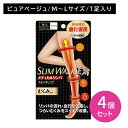 【4個セット】スリムウォークメディカルリンパストッキング ML 着圧ストッキング むくみ リンパケア すっきり 血行改善 脚 引き締め ストレッチ素材 外出時 ...