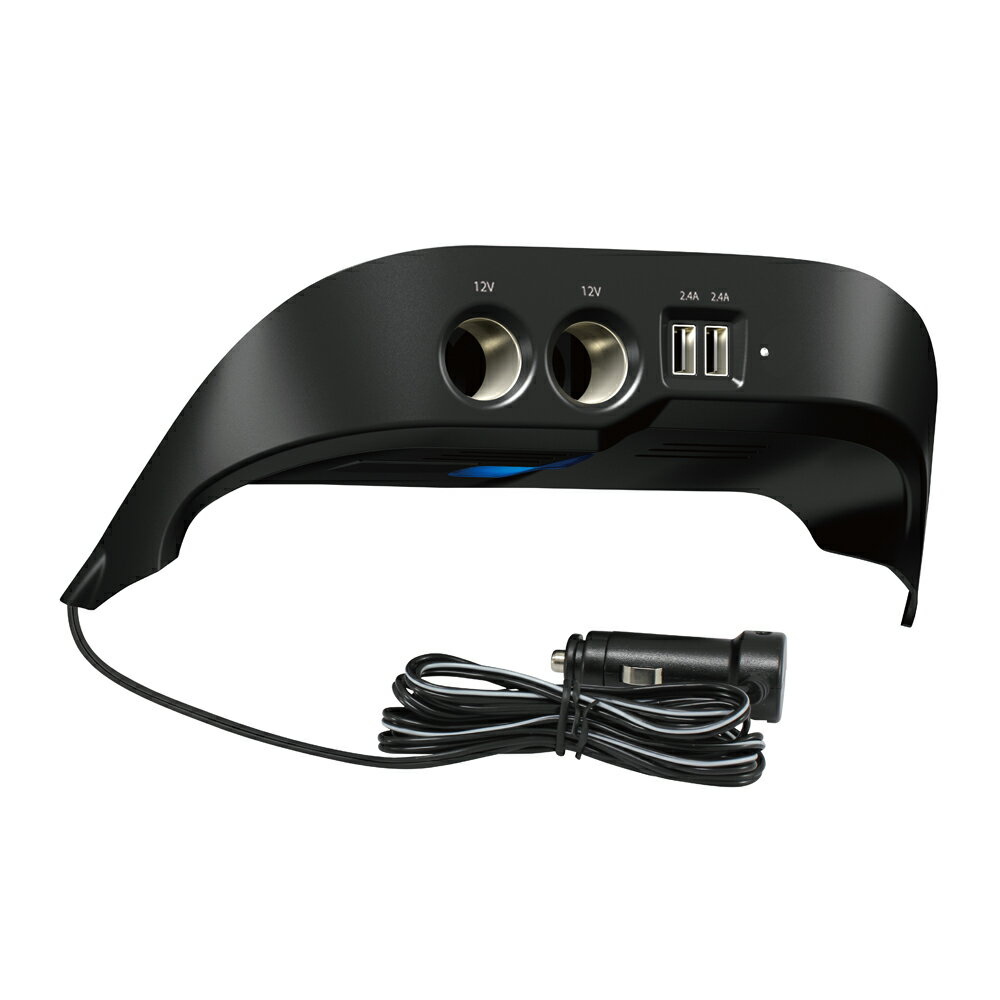 YAC SY-CO3 ZWE/ZRE/NRE 210系 カローラ専用 電源BOX 2口ソケット・リバーシブルタイプ USBポート2口