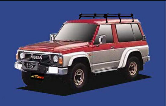 【サファリ専用ルーフキャリア】SEIKOH TUFREQ ル−フキャリア Pシリーズ S55.6〜H9.10 Y16#/Y60 2ドア 標準ルーフ PL43 セイコウ タフレック 精興工業