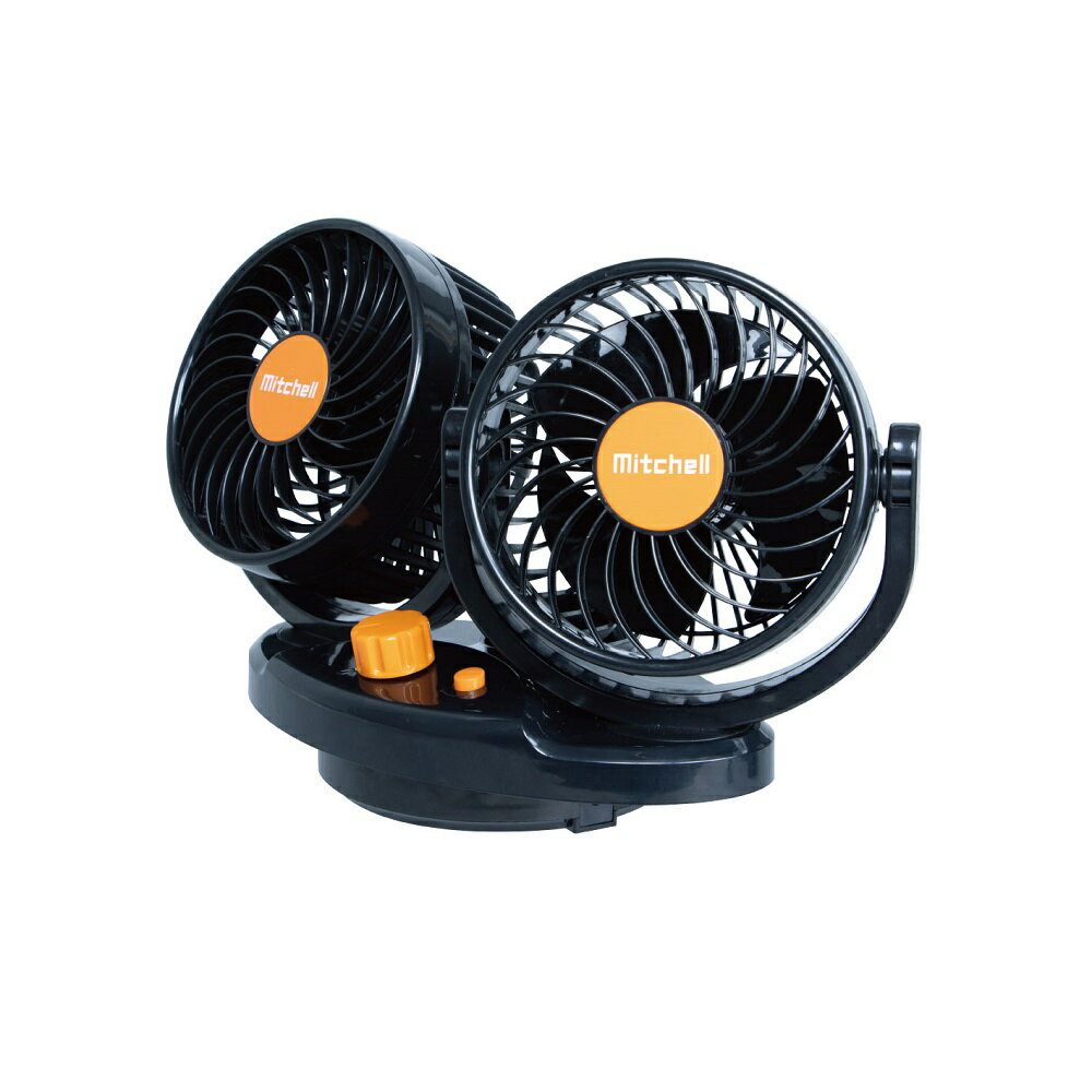 ジェットイノウエ JI-590342 扇風機 ルームファン ツインタイプ 首振り式 ブラック 配線コード 約3m DC24V 風向き自由自在