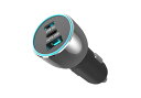 カシムラ DC-065 USB 3ポート PD30Wx2+18W シガー電源をUSBに変換 3ポート出力最大78W 高速充電 DC065(2)