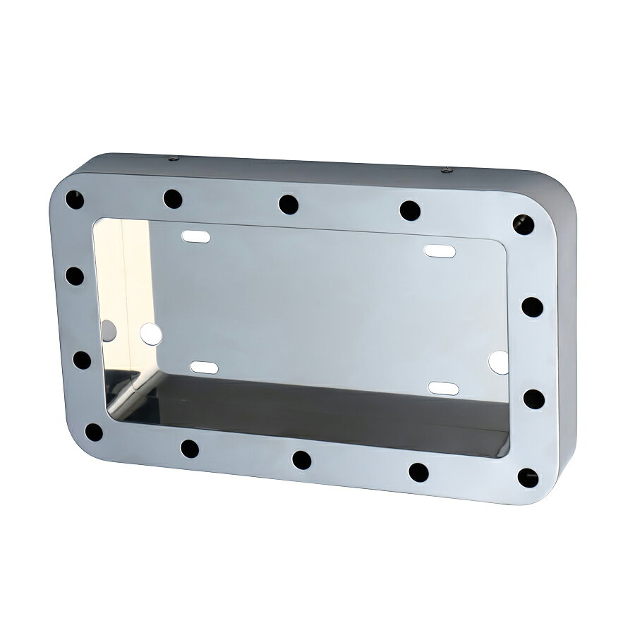 ジェットイノウエ 501198 角丸ナンバープレート パイロットランプ穴付 中型用 ドレスアップ JI-501198