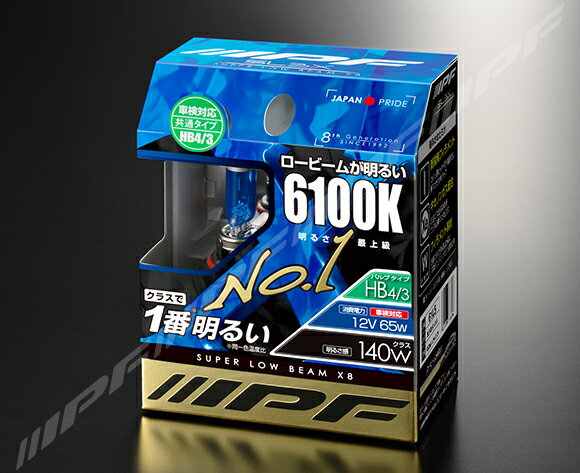 IPF 61L5 ハロゲンバルブ　BULB TYPE : HB4/3　明るさ(当社比) : 140wクラス　色温度 :6100k　ロービー..