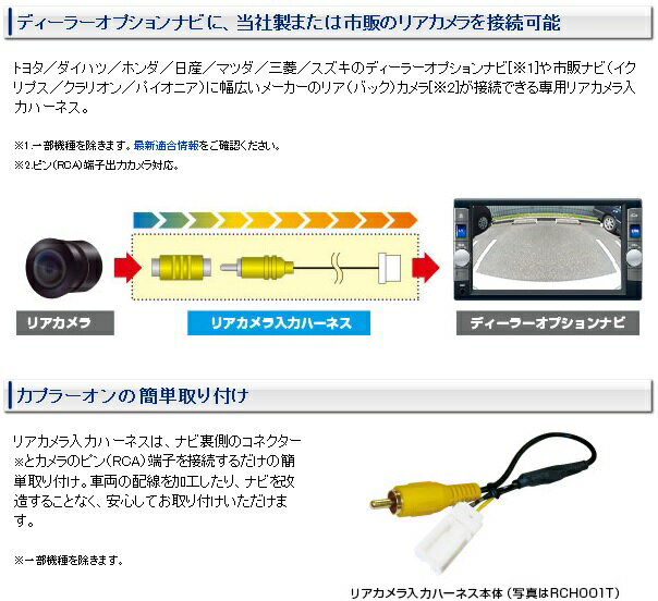 【在庫有】データシステム リアカメラ入力ハーネス RCH059U　RCH-059U 3