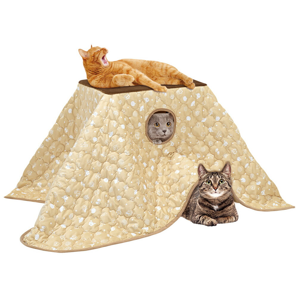 マルカン 遠赤外線にゃんこの和みこたつ2段