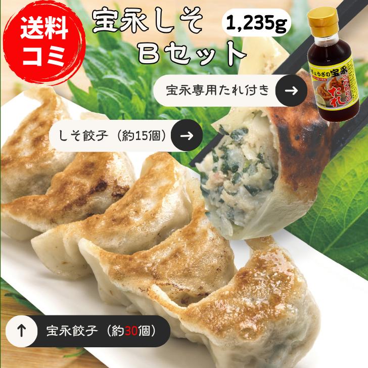 【送料無料】 宝永しそBセット (専用たれ付き) 総重量1.23kg ぎょうざの宝永【製造元】北海道 冷凍餃子 ぎょうざ 生餃子中華 惣菜 点心 もちもち にん...
