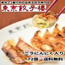 東京餃子楼 冷凍餃子 ニラ にんにく入り 袋詰め72個入り★ にんにく餃子 冷凍食品 餃子 冷凍 ぎょうざ ギョウザ ギョーザ 野菜 焼餃子 生餃子 取り寄せ 野菜餃子 野菜たっぷり お取り寄せグルメ 酒のつまみセット 点心 中華惣菜 おかず セット まとめ買い お得 送料無料