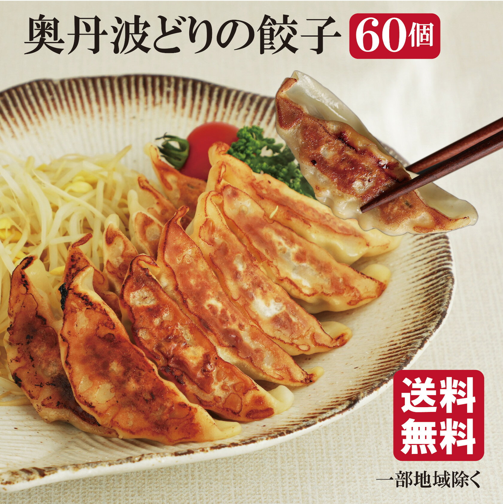 奥丹波どりの餃子 60個入 ヘルシー ぎょうざ 京都 鶏肉 九条ネギ 味噌だれ付 送料無料 お取り寄せ ご家庭用 国産 食べ比べ にんにくなし