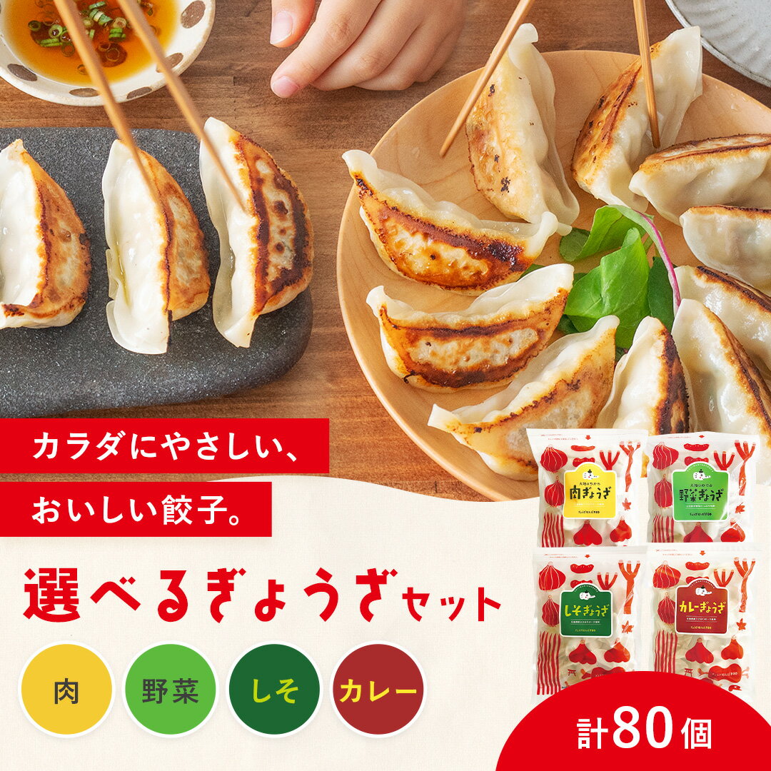 \27日までクーポン利用で4,550円/餃子 無添加セット 40個入り×2袋セット 肉餃子 野菜餃子 しそ餃子 カレー餃子 国産 冷凍 ぎょうざ 無添加餃子 新...