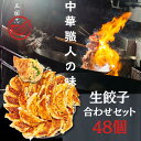 48個入り「餃子24個&にんにく餃子24個」【送料無料】中華職人味 お試しセット 食べ比べ にんにく 国産素材 大きいサイズ 豚肉餃子 惣菜 ご飯 おつまみ ア...