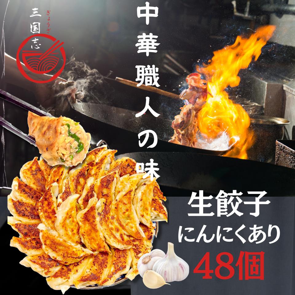 48個入 にんにく生餃子 ≪送料無料≫ 中華職人味 ジューシー 大きいサイズ 一口満足冷凍食品 国産食材 豚肉餃子 惣菜 おつまみ 焼き餃子 お酒 ご飯 おかず ぎょうざ ギョウザ ギョーザ 冷凍餃子 スタミナビール ギフト 贈り物