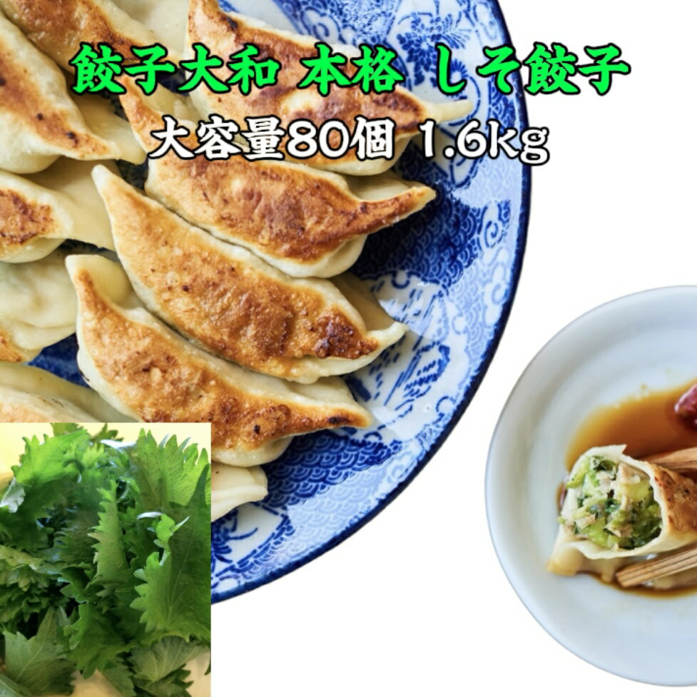 送料無料 手作り餃子専門店 本格 冷凍しそ餃子 紫蘇 餃子 80個(20個入×4) 約1.6kg ぎょうざ ギョウザ 送料無料（北海道 沖縄除く）