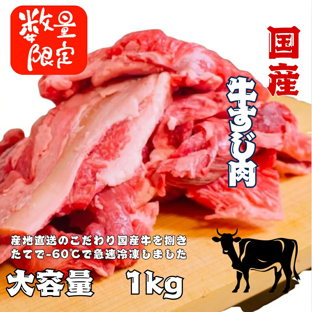 【市場直送】数量限定 国産厳選 牛すじ肉 1kg
