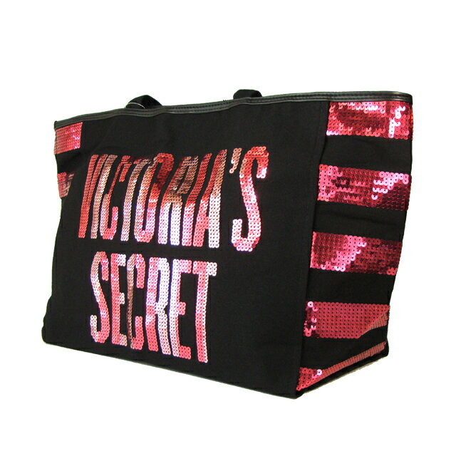 【送料無料】VICTORIA'S SECRET ヴィクトリアシークレット ビクシー バッグ トートバッグ キャンバス スパンコール ブラック