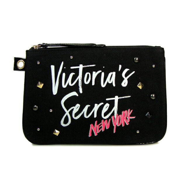 ヴィクトリアズシークレット ポーチ 【送料無料】VICTORIA'S SECRET ヴィクトリアシークレット ポーチ 小物入れ 大きめ スタッズ ブラック