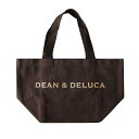 DEAN & DELUCA トートバッグ　ブラウン ゴールドロゴ【S】