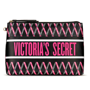 【送料無料】VICTORIA'S SECRET ヴィクトリアシークレット ポーチ 小物入れ ポーチ 大きめ VSリボン柄