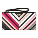 【送料無料】VICTORIA 039 S SECRET Multicolor Chevron Slim Wristlet ヴィクトリアシークレット 財布 ビクトリア 長財布 フルジップ ウォレット マルチカラー