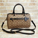 【中古品】美品 コーチ COACH ローアン サッチェル シグネチャー 2WAY ハンドバッグ ショルダーバッグ 底鋲付き 自立OK 黒(4)