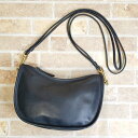 【中古品】オールドコーチ USA製 レザー ショルダーバッグ ネイビー COACH