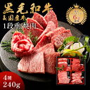 母の日 ギフト 肉 黒毛和牛 国産牛 4種 1段重 焼肉セット 240g 肉ギフト 高級 国産牛 A ...