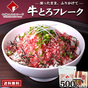 牛とろフレーク(R)500g袋入り(たれ付き) 業務用 ※沖縄・離島は別途追加送料あり 北海道産牛