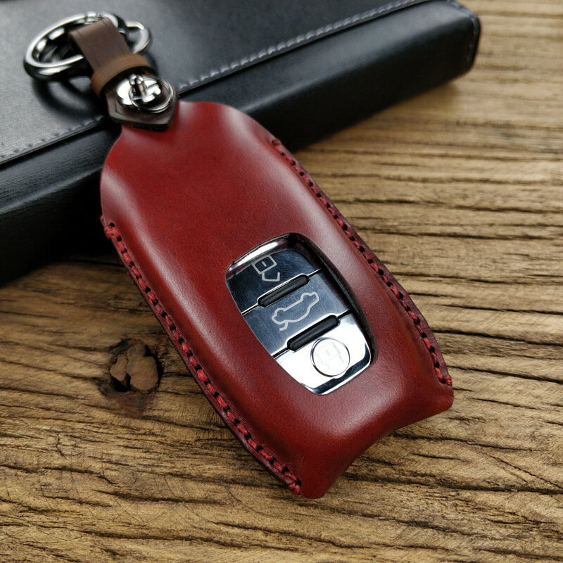 アクセサリー カスタム パーツ 内装 アウディ AUDI 用品 汎用 おしゃれ ギフト 大人 レザーキーカバー キーホルター PL014