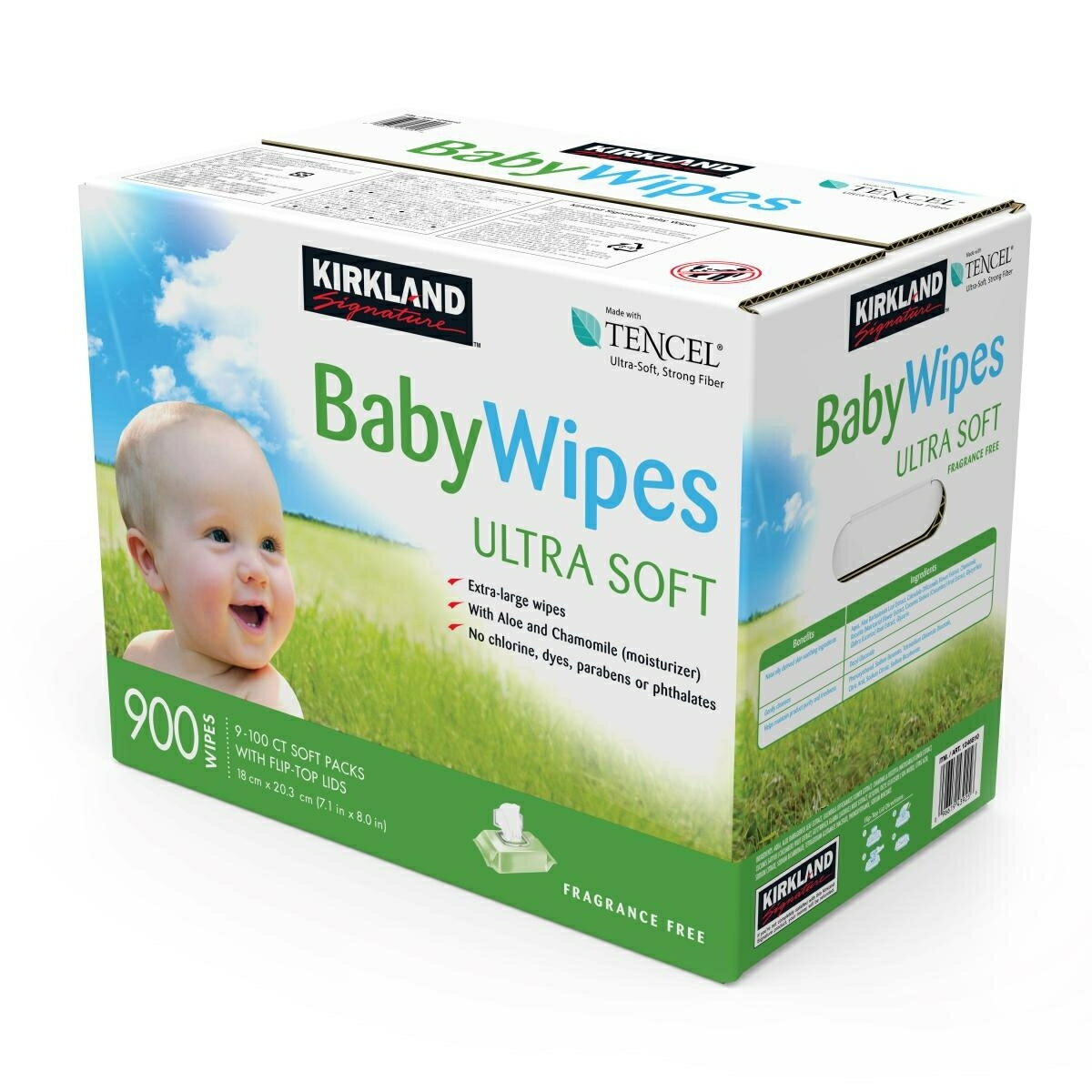 【2箱セット】カークランドシグネチャー 赤ちゃん用 おしりふき 900枚 2箱セット 合計1800枚 Kirkland Signature Baby Wipes ベビーワイプ テンセル コストコ COSTCO