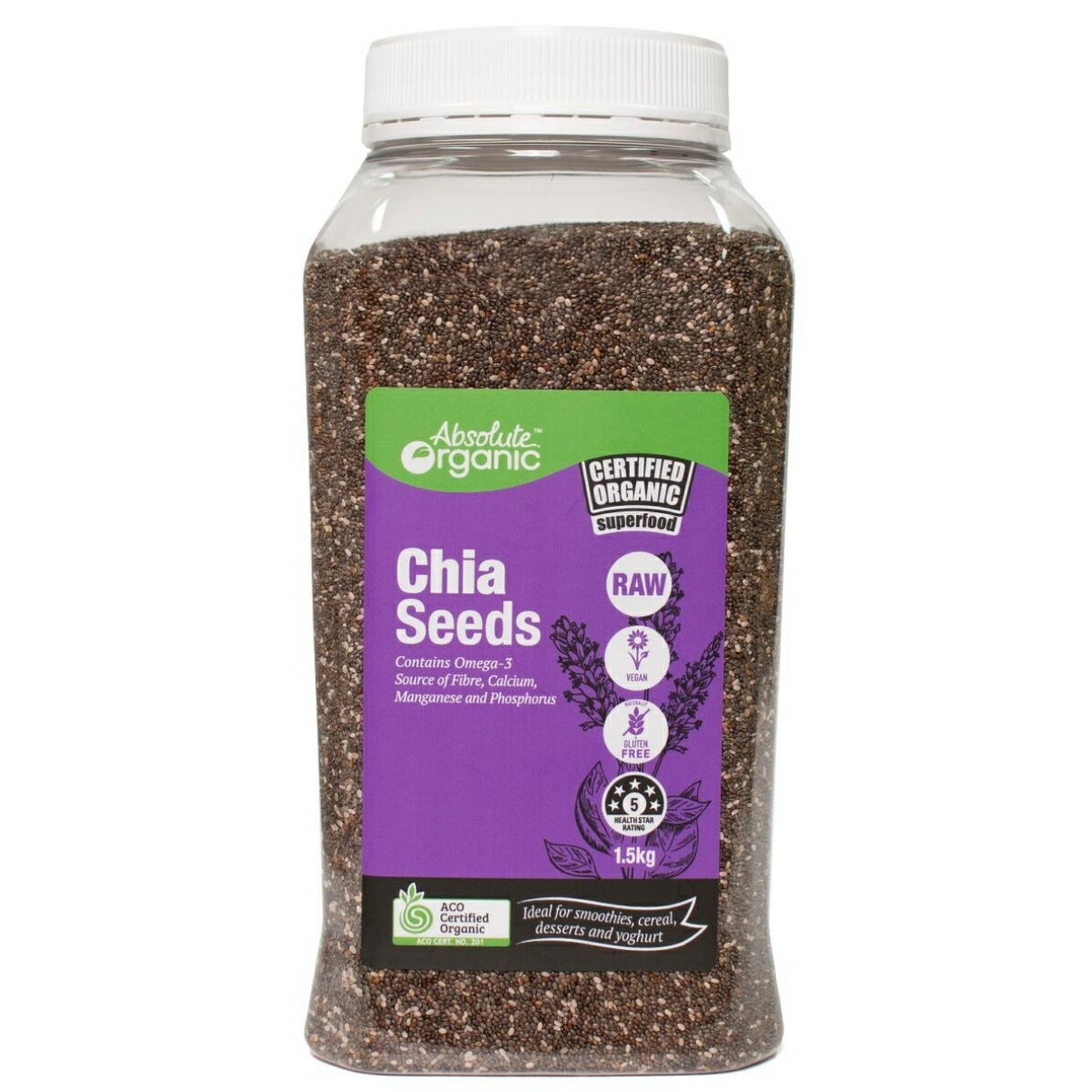 Absolute Organic オーガニック チアシード 1.5kg Chia Seeds 有機 スーパーフード グルテンフリー ヴィーガン コストコ COSTCOのサムネイル