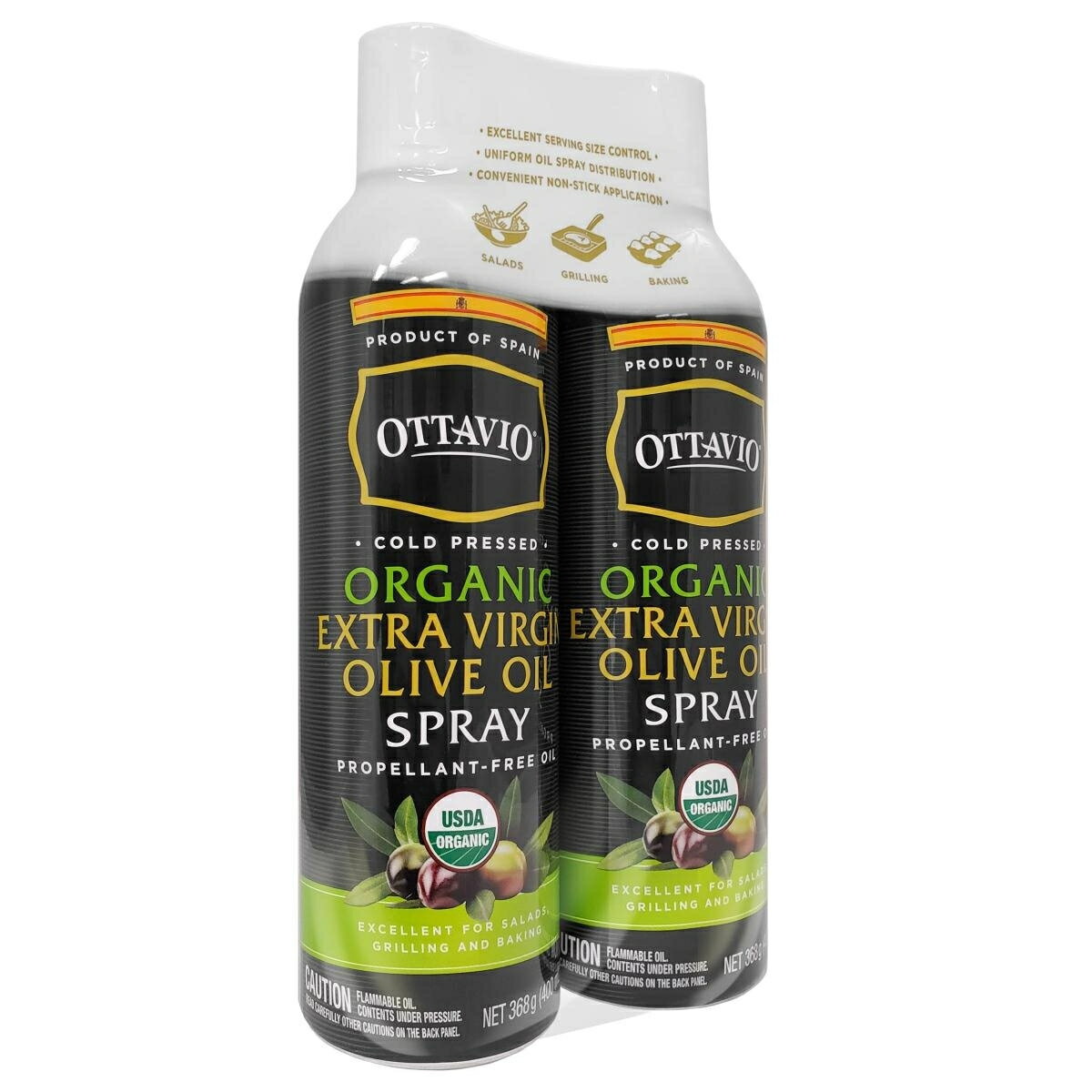 【送料無料】OTTAVIOオッタビオオーガニックエクストラバージンオリーブオイルスプレー368gx2本セット有機オリーブオイルクッキングスプレー油OrganicExtraVirginOliveOilSprayコストコCOSTCO※楽天倉庫出荷
