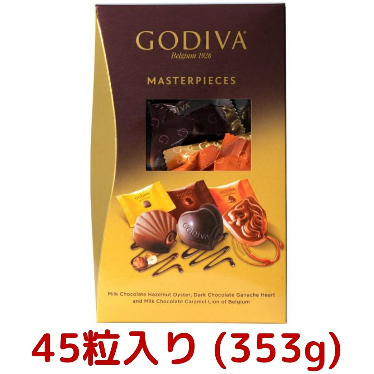 ゴディバ マスターピース GODIVA Masterpieces 45粒入り 353g 3種 アソート シェアリングパック 高級 チョコレート コストコ Costco 大容量 チョコ プレゼント バレンタイン お土産 贈り物 アソート ミルク ダーク キャラメル プラリネ ガナッシュ