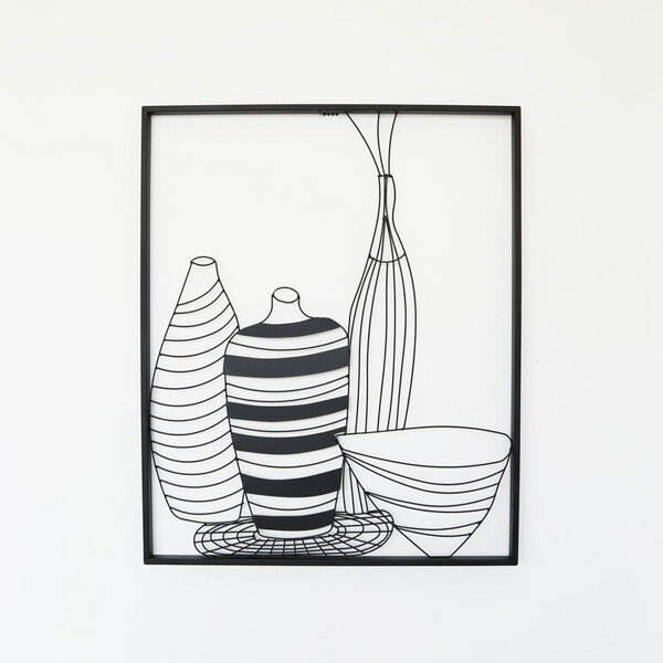 ウォールアートパネル 壁飾り 花瓶 アイアン アンティーク アイアン モダン インテリア【メーカー直送】