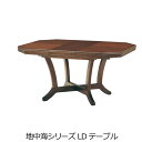 マルニ木工 地中海シリーズ 地中海 LDテーブル(シンクロスライド) 幅1440〜1070mm MARUNI