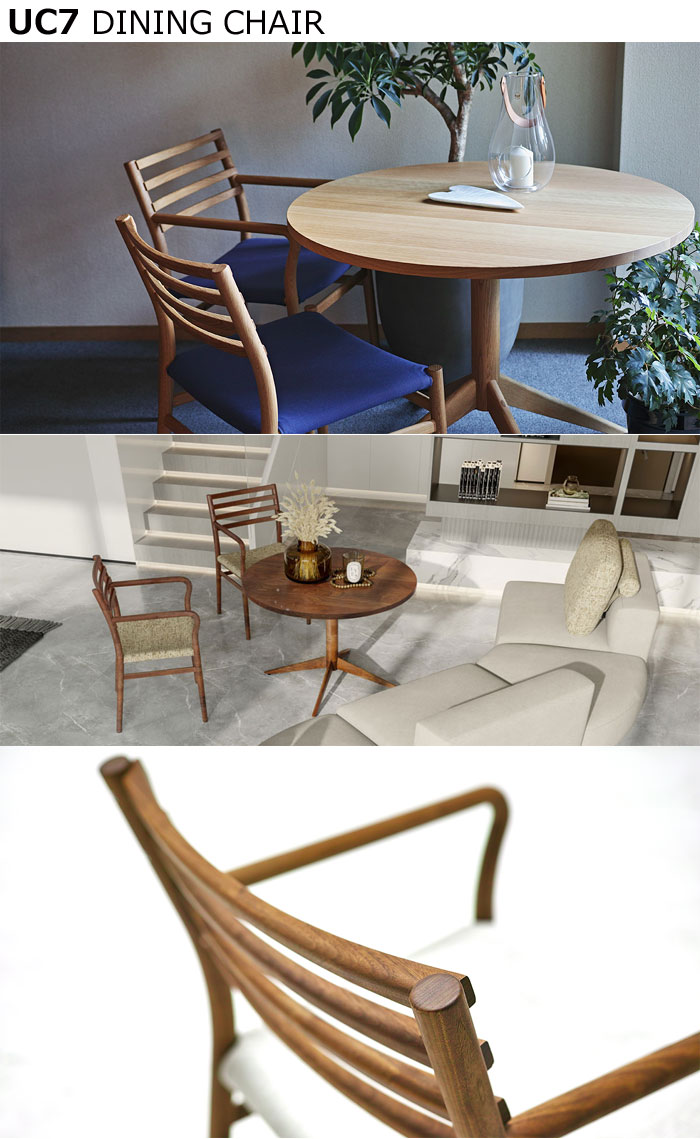 マスターウォール ユーシーセブン UC7 ダイニングチェア RANK8 ウォールナット Masterwal エディションストア福井 [3]