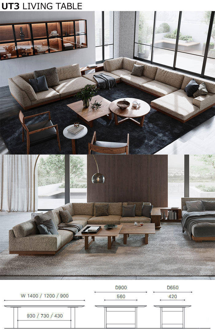 マスターウォール ユーティースリー リビングテーブル(W1200×D900×H300)ウォールナット UT3 LIVING TABLE UT3-1209030 Masterwal 正規販売店 [3]