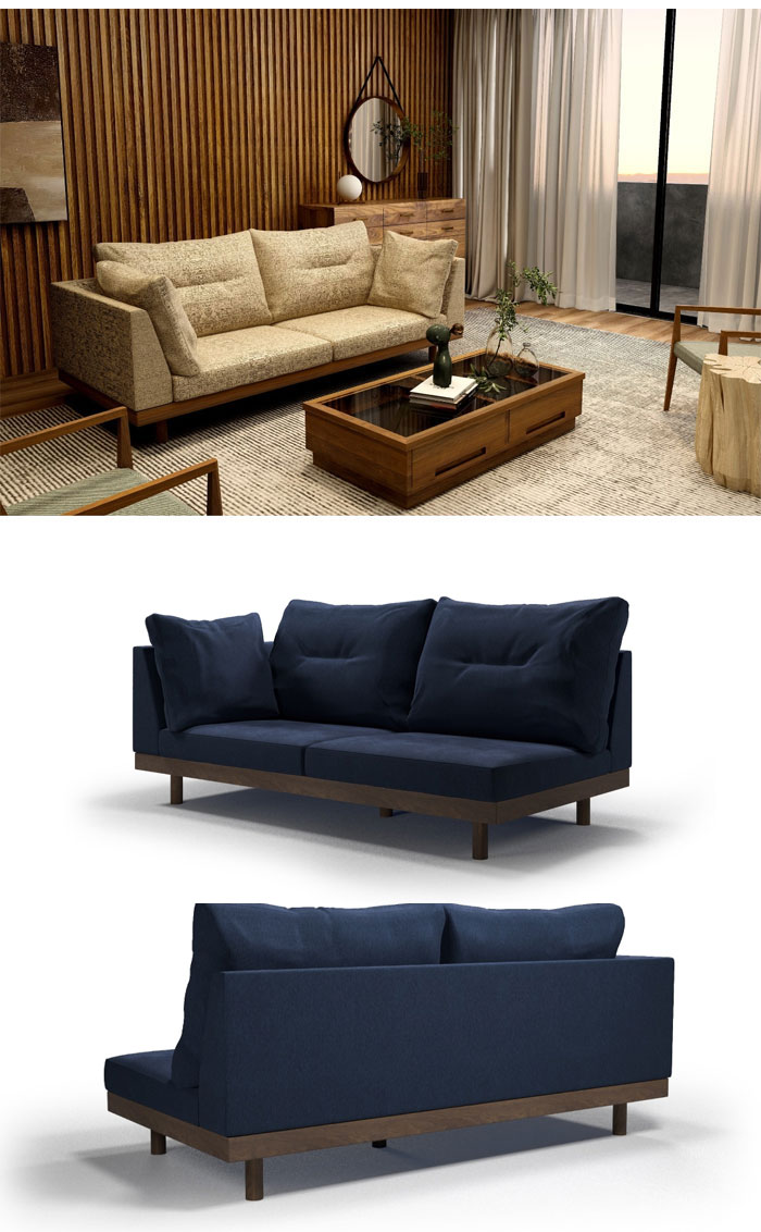 マスターウォール デニッシュ グランデソファー シングルアーム2シータ159 L/R RANK8 ウォールナット 北海道オーク レッドオーク ブラックチェリー オイル仕上げ ローソファー ソファ DANISH GRANDESOFA DGSO-SA2S159 Masterwal エディションストア福井 ※メーカー直送品 [2]